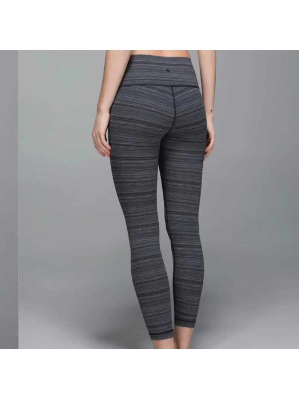Lululemon High Times Pant *Luxtreme Cyber Stripe Deep Coal Black